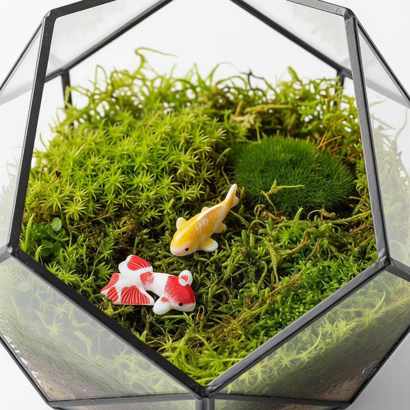 Aquarium Mini Fish - ミニ樹脂製鯉の置物 かわいい鮮やかな蓮飾り 非毒性 防水 水槽 盆栽