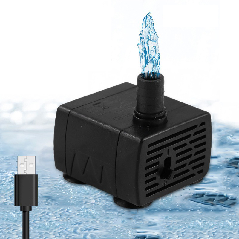 Aquarium Mini Fish - 超静音USB水槽フィルターポンプ ミニペット噴水 水中ポンプ 流量調整可能 水循環ポンプ 5V