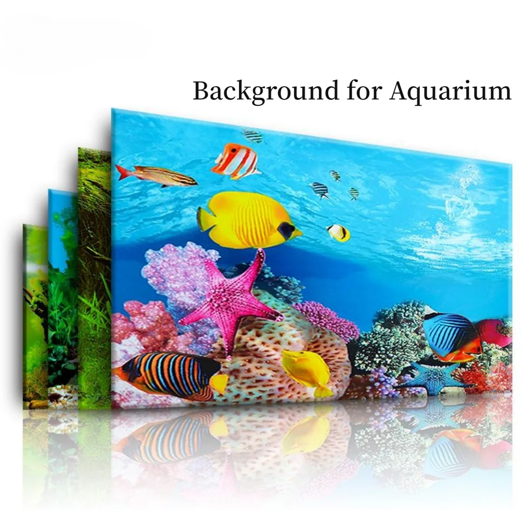 Aquarium Fish For Sale Online - 3D水族館の背景ステッカー,水槽の装飾,海洋植物,両面風景,装飾アクセサリー