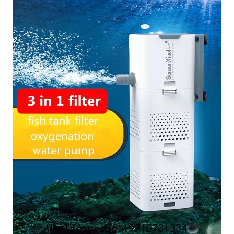 Aquarium Mini Fish - SUNSUN 3 in 1水槽フィルター ミニ水槽フィルター 水槽用酸素供給