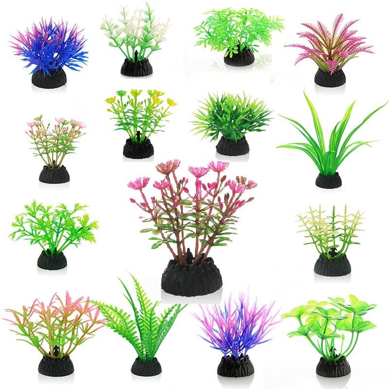 Aquarium Fish For Sale Online - シミュレーション人工植物 PVC 水中水雑草花草水族館の装飾アクセサリー水槽風景飾り