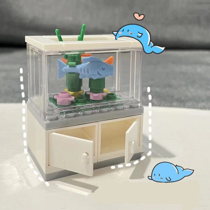 子供のためのおもちゃのビルディングブロック,ミニチュアのレン - Aquarium Fish Games のレビューと価格