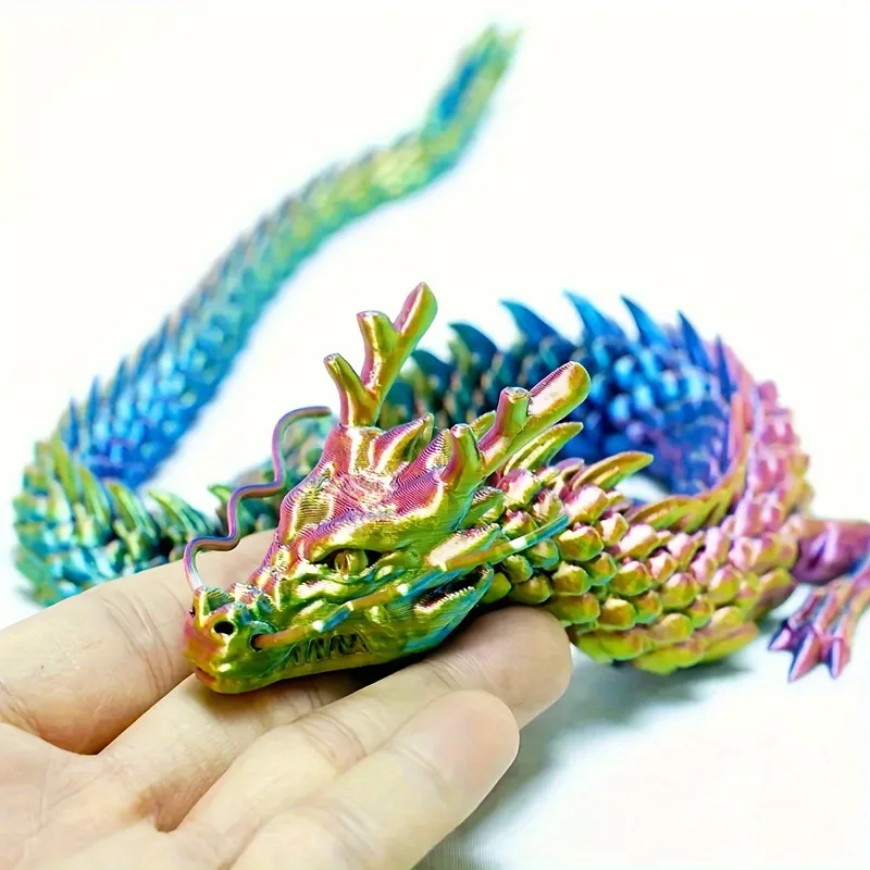 3Dプリント一体型ドラゴンオーナメント、可動式漫画風ドラゴン - Aquarium Fish Land のレビューと価格
