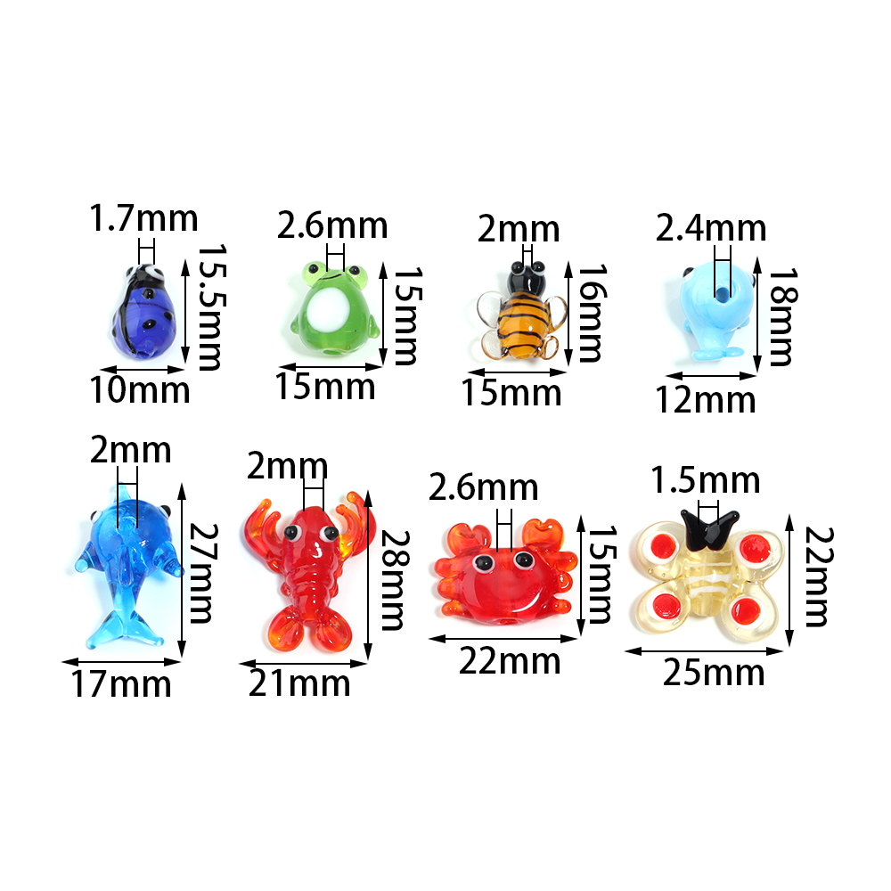 動物の形をしたガラスのペンダント,水族館の装飾,ミニフィギュ - Aquarium Mini Fish のレビューと価格