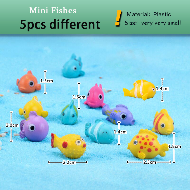 5 個ミニ魚ミニチュア置物海洋動物フィギュア水族館の水槽の装 - Aquarium Mini Fish のレビューと価格
