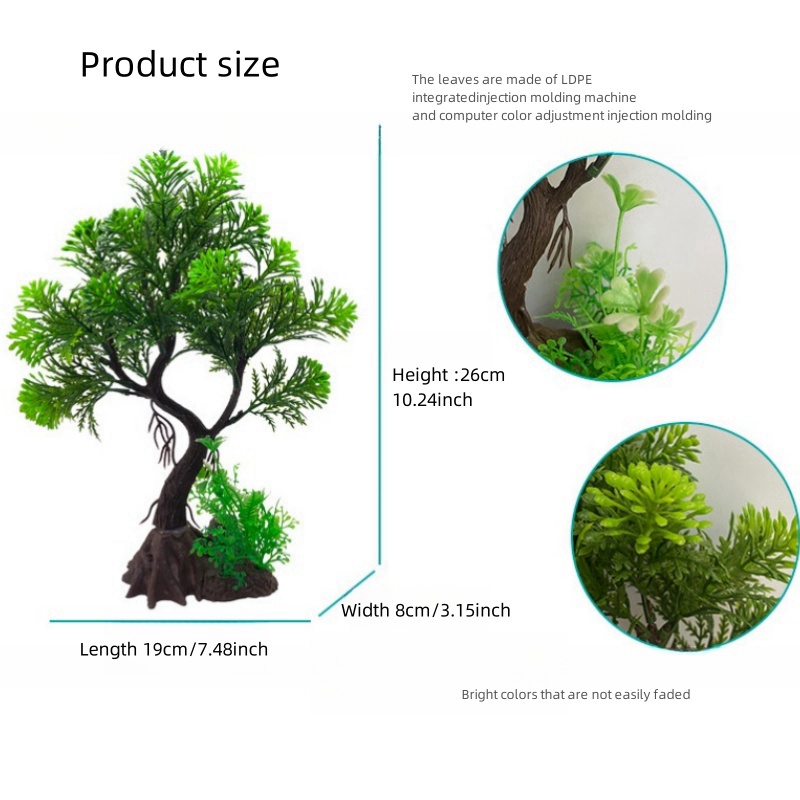 水槽DIY人工水槽装飾植物ツリーオーナメント水生植物草装飾ア - Aquarium Fish For Sale Online のレビューと価格