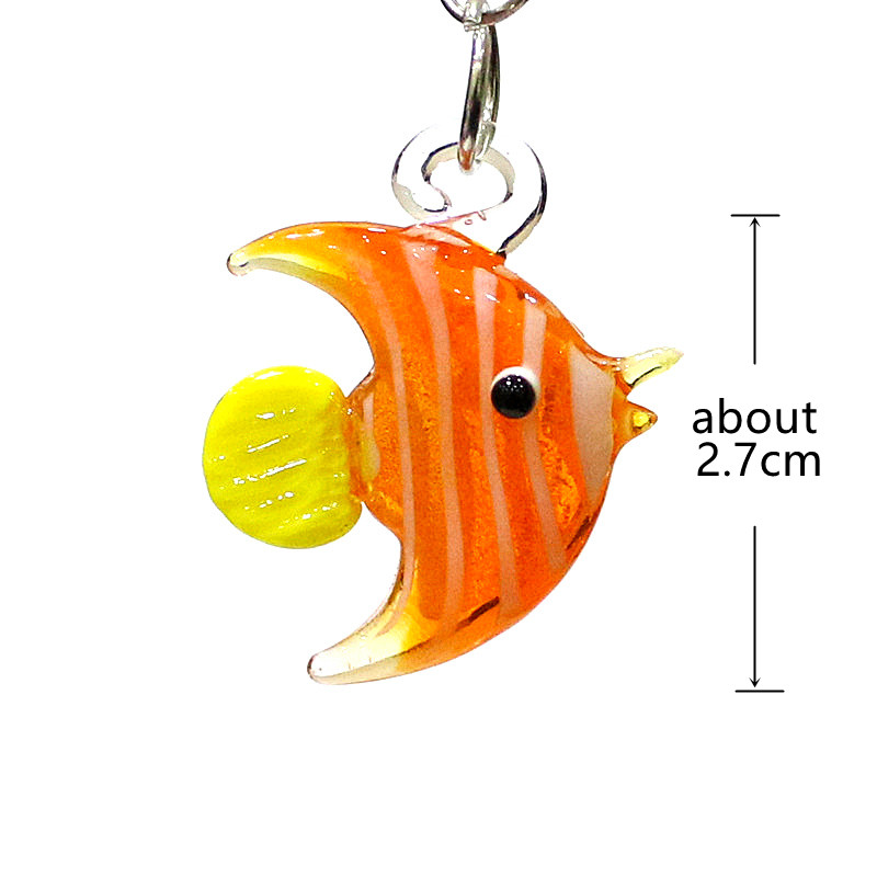 2ピース入りかわいい海鱼魅力ペンダントミニチュアガラス鱼の装 - Aquarium Mini Fish のレビューと価格