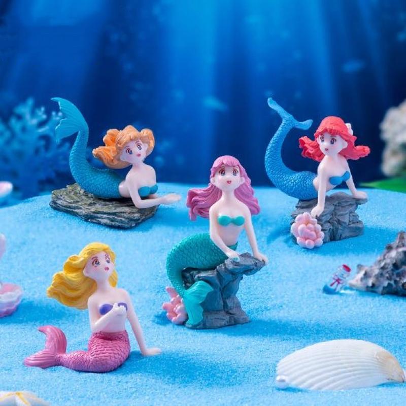 4 個のプラスチック水槽リトルマーメイドオーナメントミニチュ - Aquarium Fish For Sale Online のレビューと価格