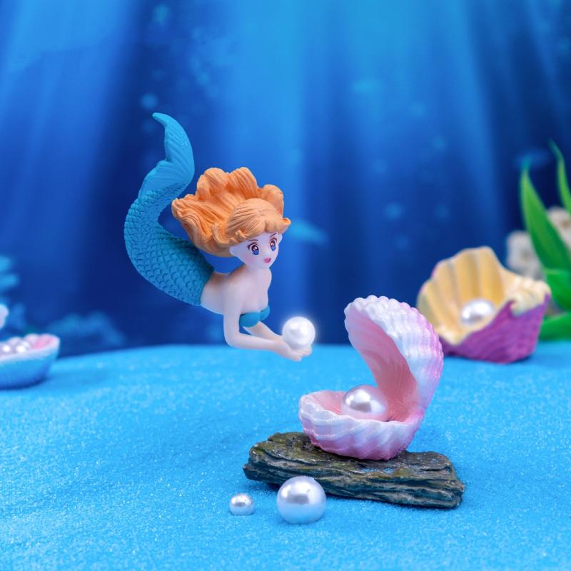 4 個のプラスチック水槽リトルマーメイドオーナメントミニチュ - Aquarium Fish For Sale Online のレビューと価格