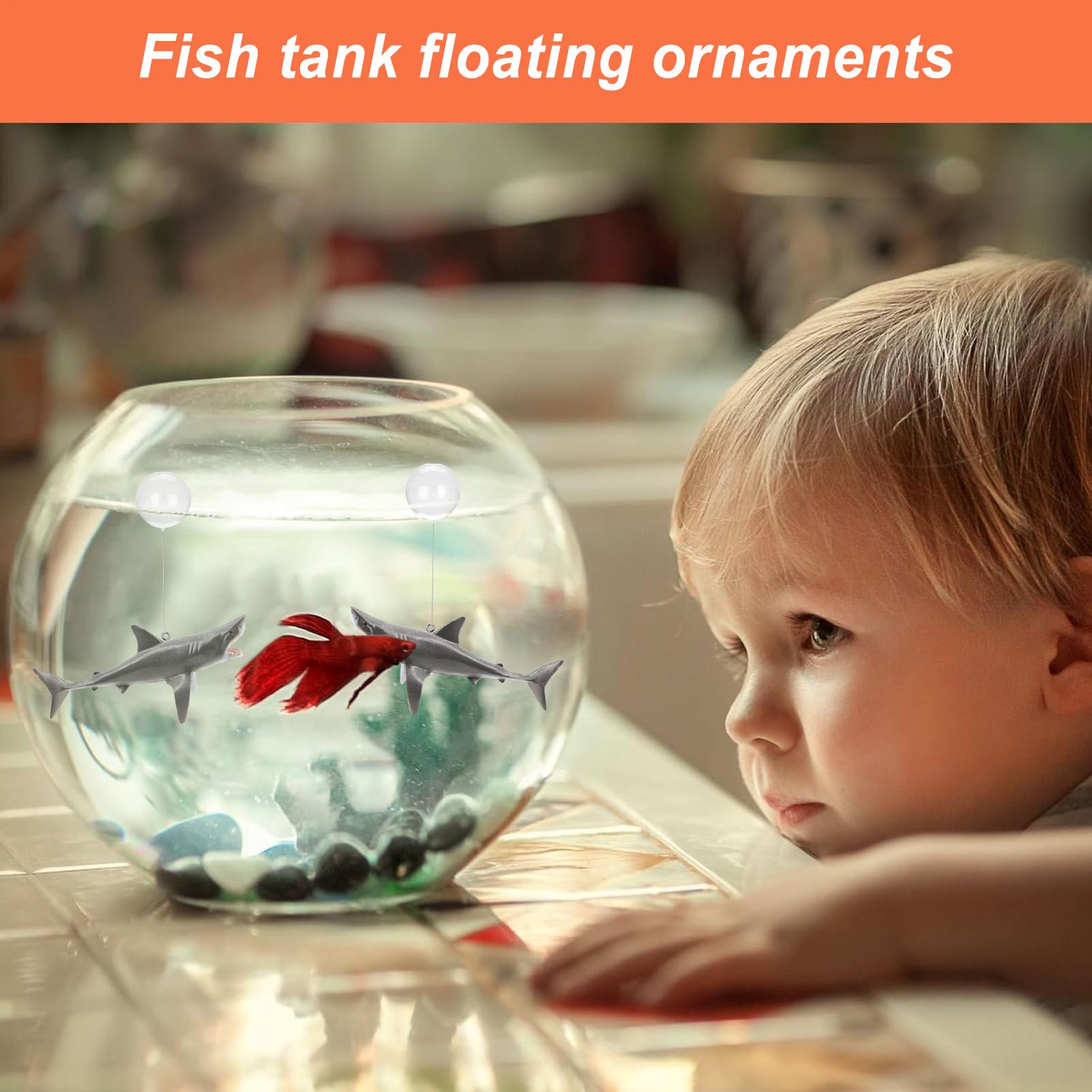 フローティングシャーク水槽風景装飾、調整可能な位置のフローテ - Aquarium Fish Games のレビューと価格