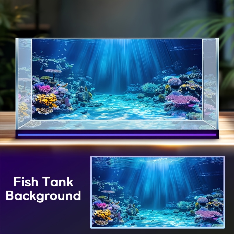 水槽背景壁紙フィッシュタンクステッカー、海水/淡水水槽、カメ - Aquarium Fish Games のレビューと価格