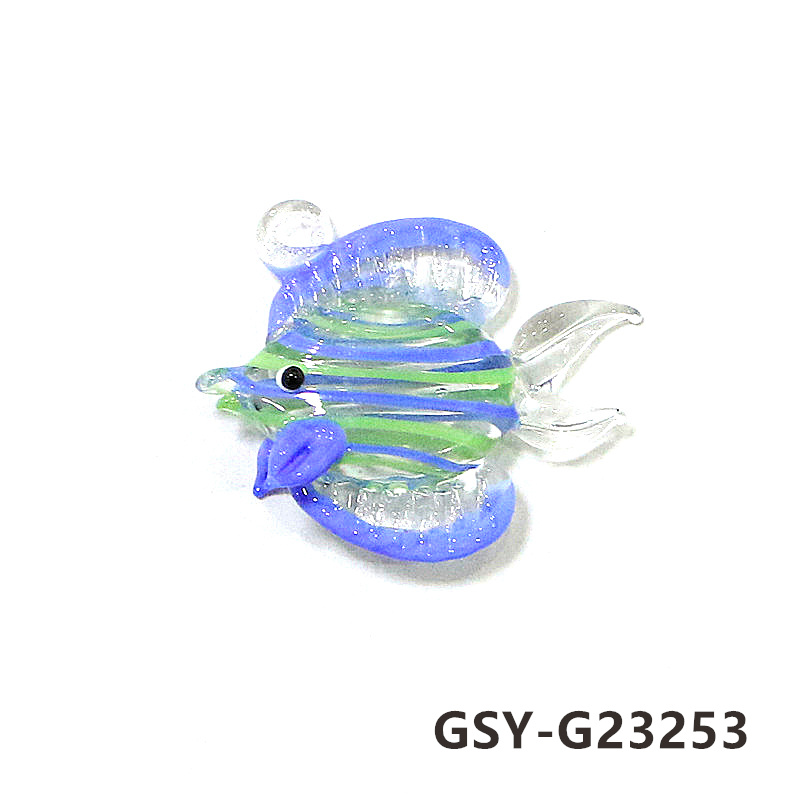 手作りの熱帯魚ミニチュア彫刻2点セットガラスペンダント水族館 - Aquarium Mini Fish のレビューと価格
