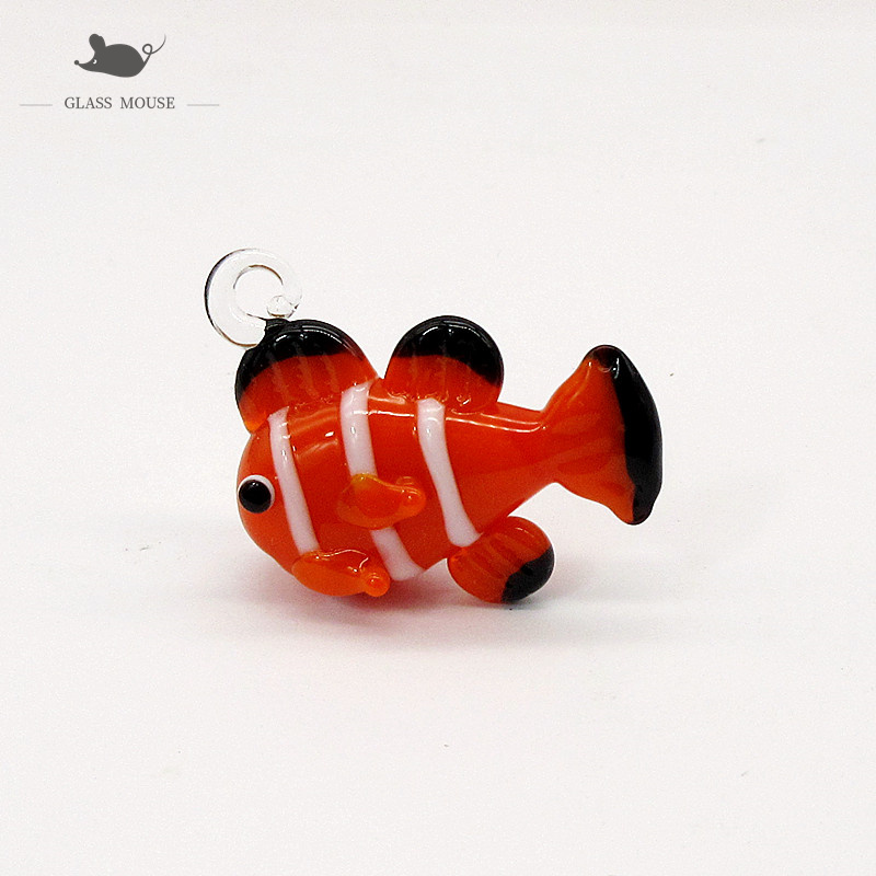 カスタム翡翠色手作りガラス金魚飾りペンダントホーム水族館の水 - Aquarium Mini Fish のレビューと価格