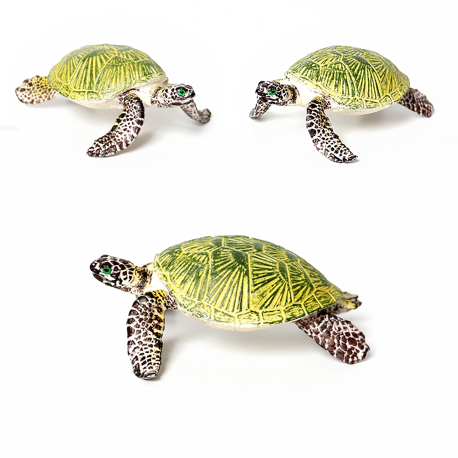 リアルなミニチュア潜水艦海タートルモデル、海の動物亀の置物、 - Aquarium Mini Fish のレビューと価格